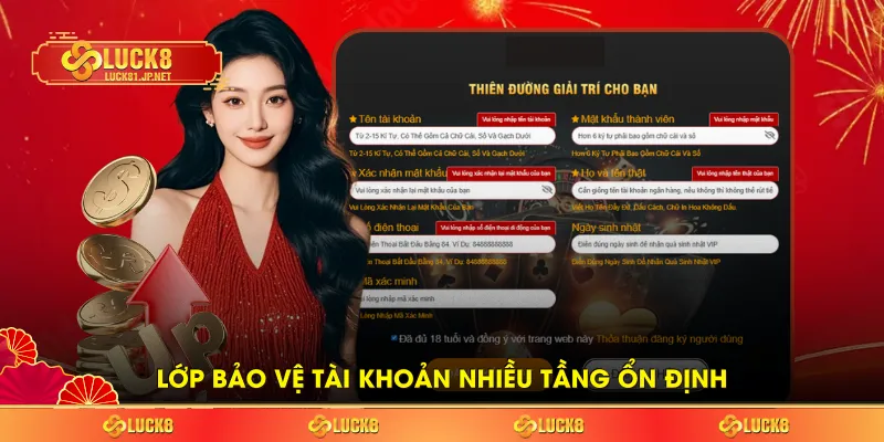 Lớp bảo vệ tài khoản nhiều tầng ổn định Lớp bảo vệ tài khoản nhiều tầng ổn định